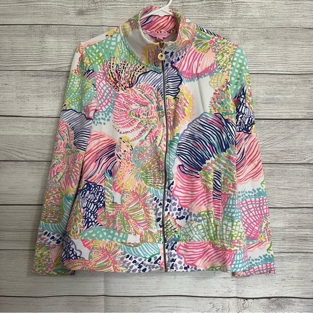 Lilly Pulitzer Popover Fullzip Top Size Small